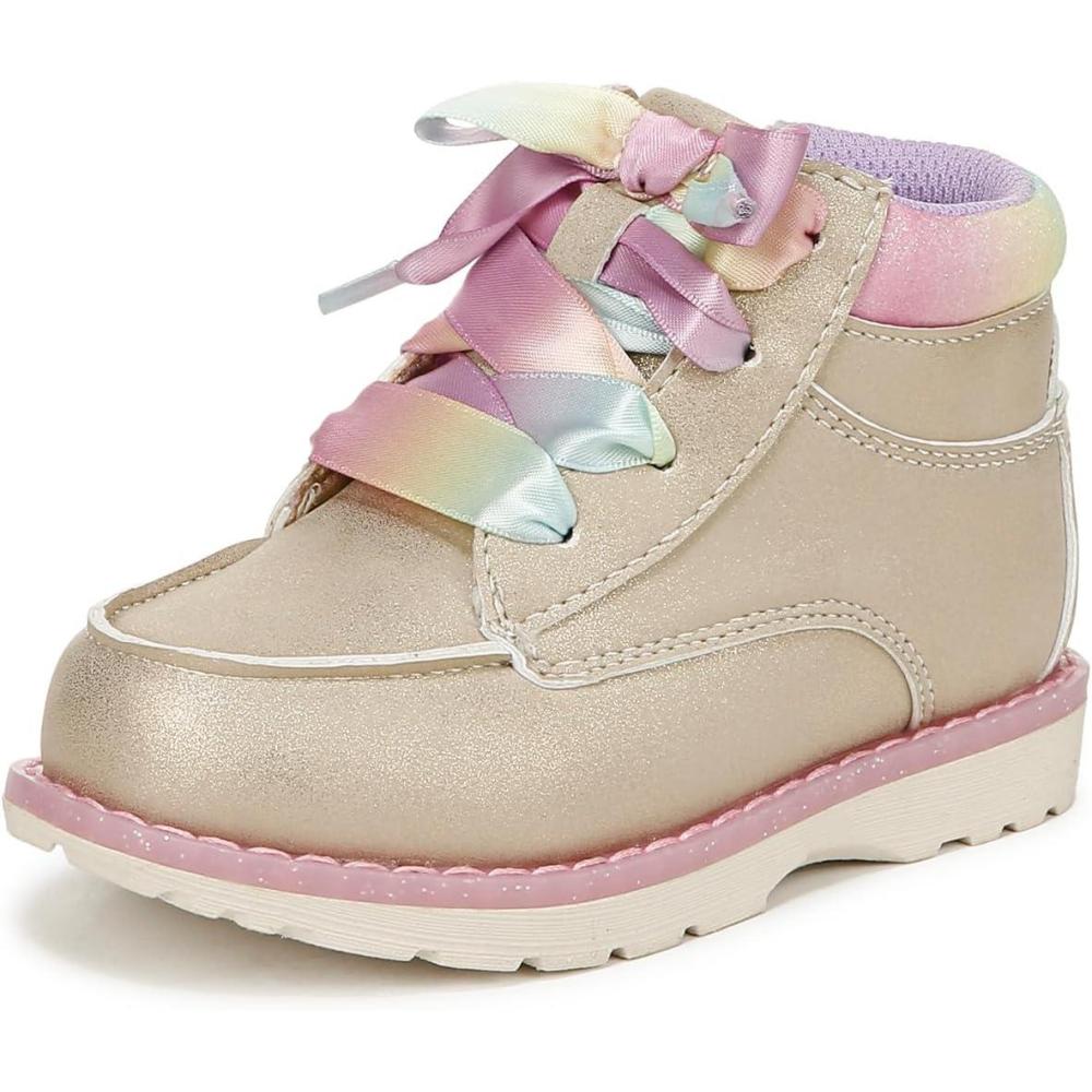 imageDr Scholls Boys Classic First Walker ShoeGold Rainbow Shimmer