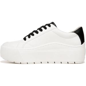 Dr. Scholl’s Womens Time Off Max Platform Sneaker(White/Black Smooth)