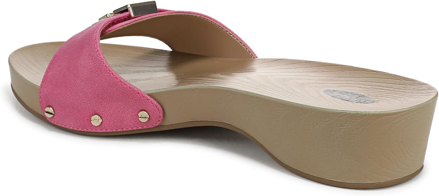 imageDrScholls SHOES womens Classic Sandal Faux Wood Slide SandalPink Daquiri