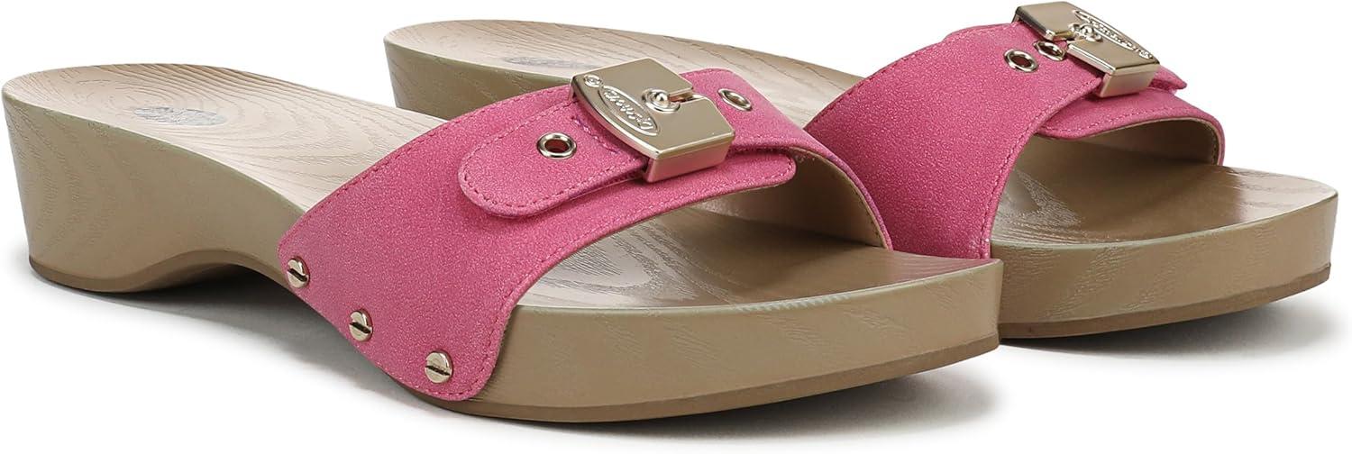 imageDrScholls SHOES womens Classic Sandal Faux Wood Slide SandalPink Daquiri