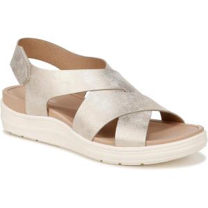 Dr. Scholl’s Shoes womens Time Off Sea Sandal(Light Gold)