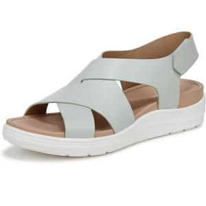 Dr. Scholl’s Shoes womens Time Off Sea Sandal(Ocean Green Smooth)