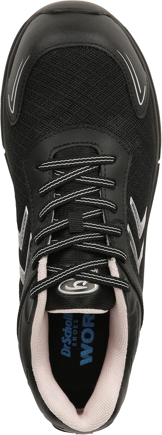 image:imageDr Scholls Womens Blaze Slip Resistant Composite Toe Work Sneaker Black Leather 8 M