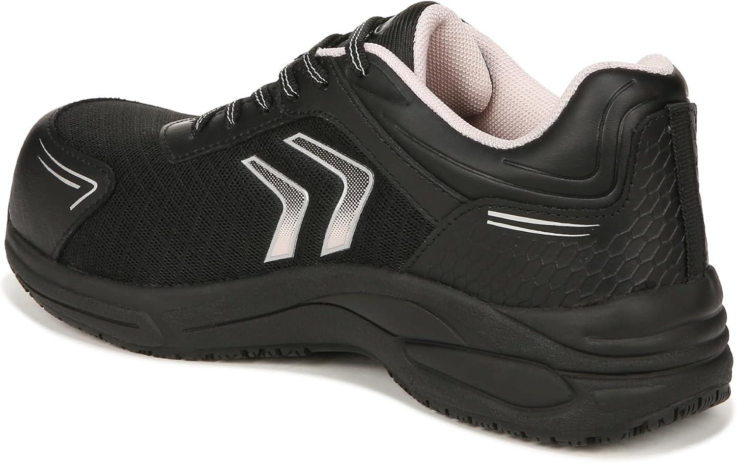 image:imageDr Scholls Womens Blaze Slip Resistant Composite Toe Work Sneaker Black Leather 8 M