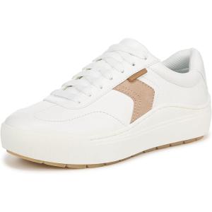 Dr. Scholl’s Womens Time Off Win Sneaker White/Sand Beige 10 W