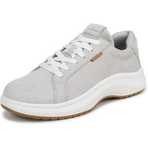 Dr.Scholl’s Shoes Womens Feel Good Plantar Fasciitis(Light Grey Leather)