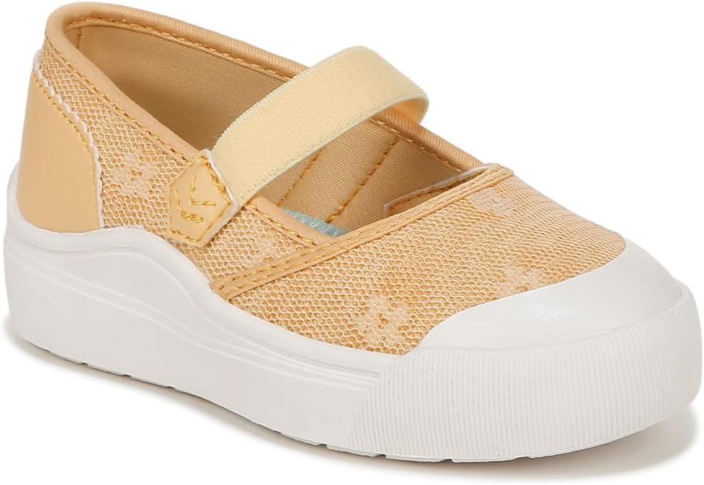 image:imageDr Scholls Shoes Time Off Jane Toddler Sneaker Gold Yellow Floral Mesh 10 M