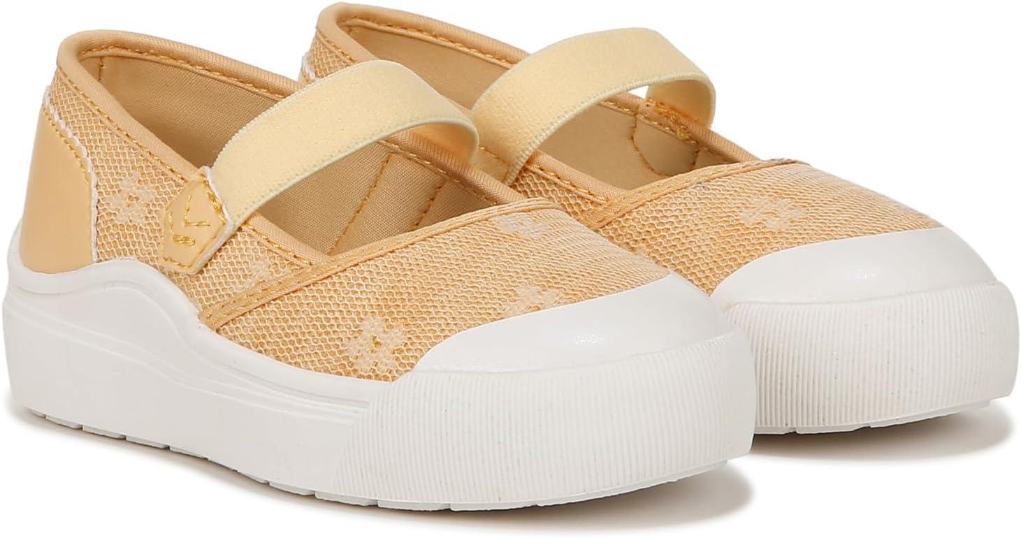 image:imageDr Scholls Shoes Time Off Jane Toddler Sneaker Gold Yellow Floral Mesh 10 M