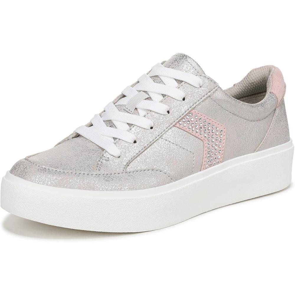 image:imageDr Scholls Women Madison LaceSilverPink Metallic Sparkle