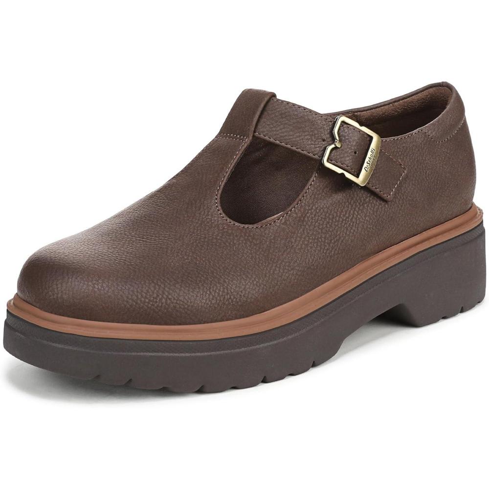 image:imageDrScholls Shoes Womens Bring It JaneDark Brown Rugby