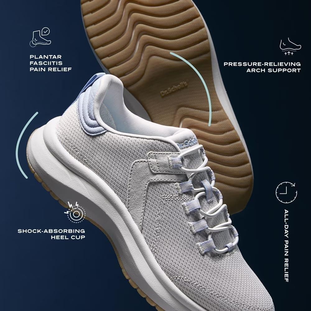 image:imageDrScholls SHOES Womens Feel at Ease Plantar FasciitisWhite Fabric