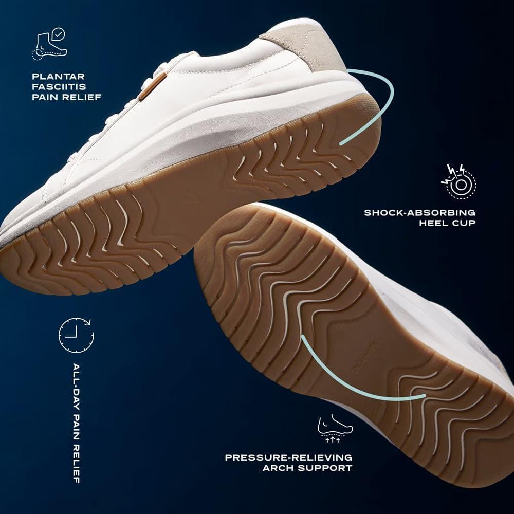 image:imageDrScholls Shoes Mens Feel Great Plantar FasciitisWhite Leather