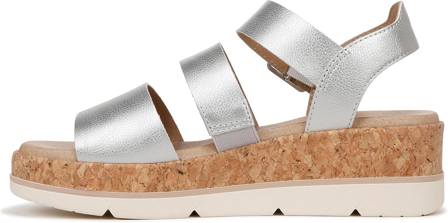 image:imageDr Scholls Shoes Womens Once TwiceSilver MetallicCork