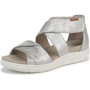 Dr.Scholl’s SHOES womens Time Off Fun(Silver Smooth)
