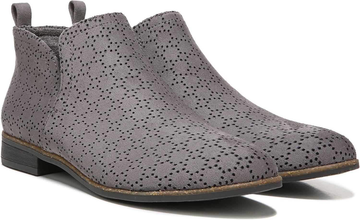image:imageDr Scholls Shoes Womens RateDark Shadow Grey Perforated Microfiber Suede