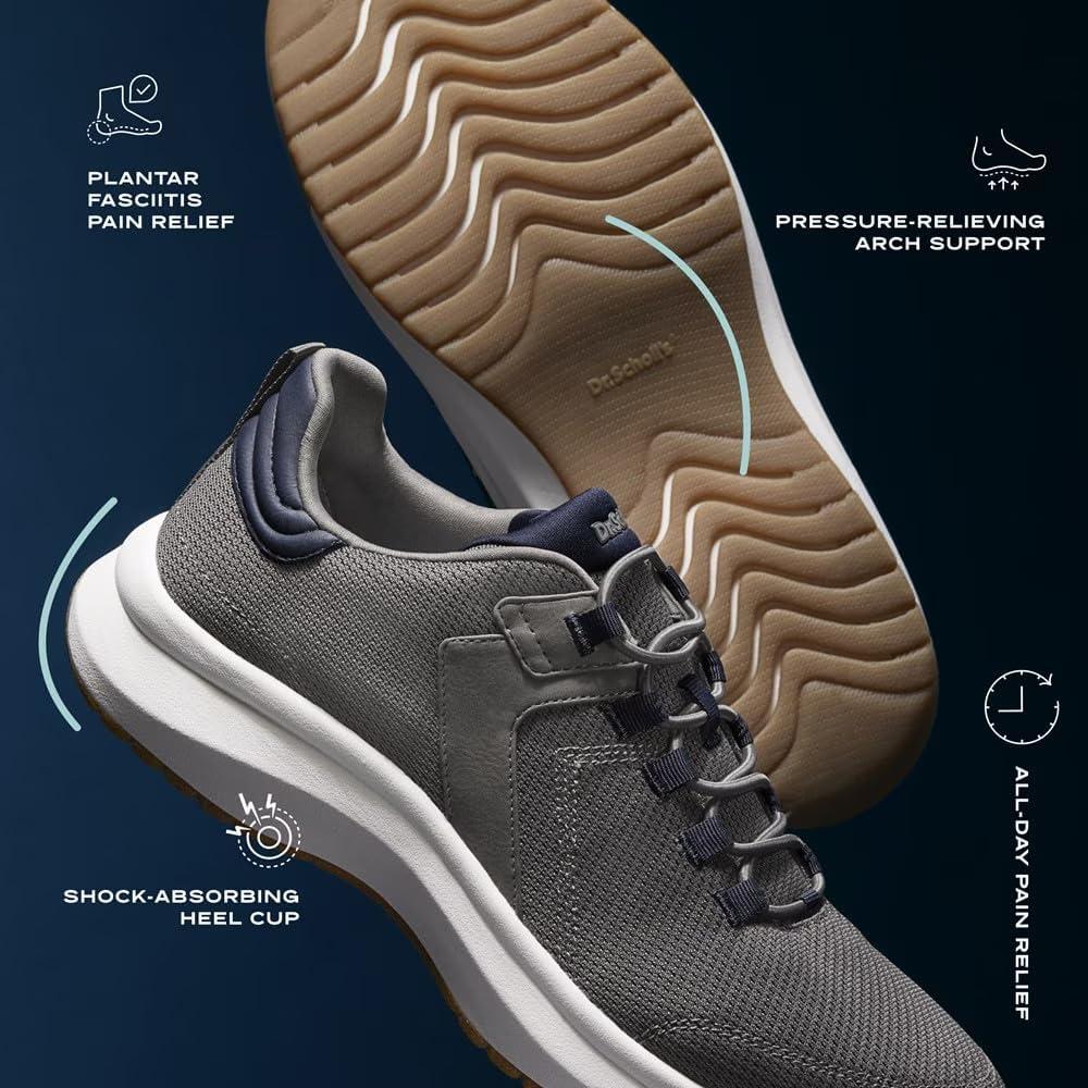 image:imageDrScholls Shoes Mens Feel Relief Plantar FasciitisDark Grey Fabric