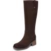 Dark Umber Wide Calf Brown Microsuede