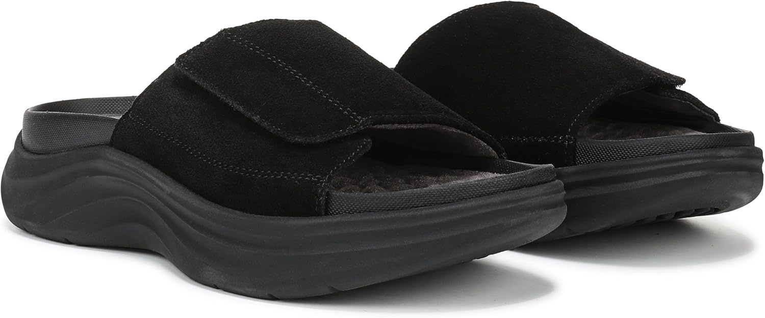 image:imageDr Scholls Feel Calm Recovery SandalsBlack Suede
