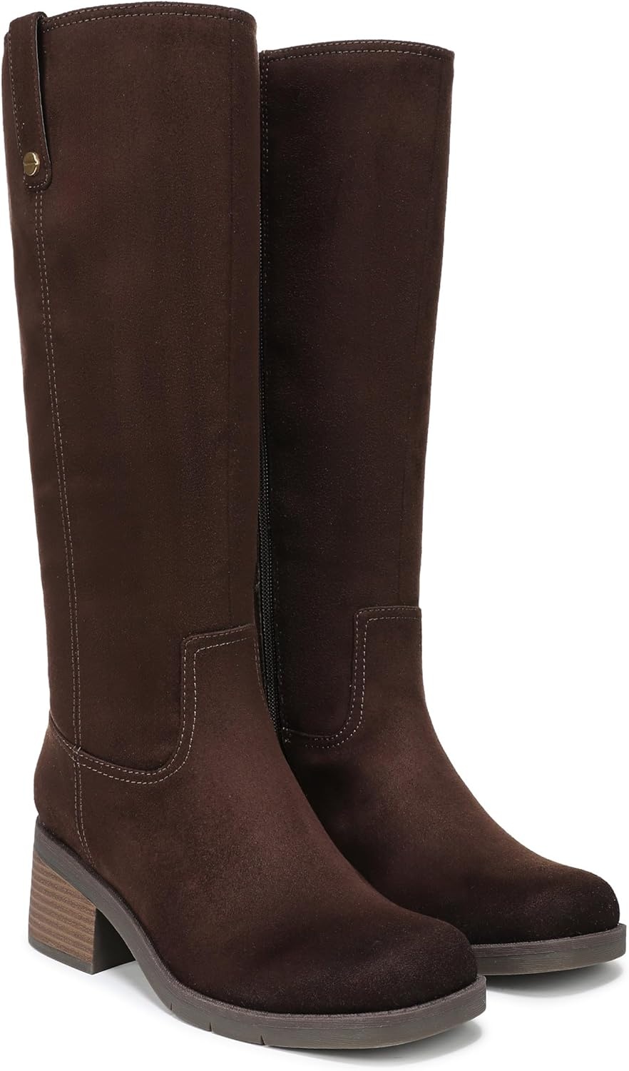 image:imageDr Scholls Joplin Riding Tall BootsDark Umber Wide Calf Brown Microsuede