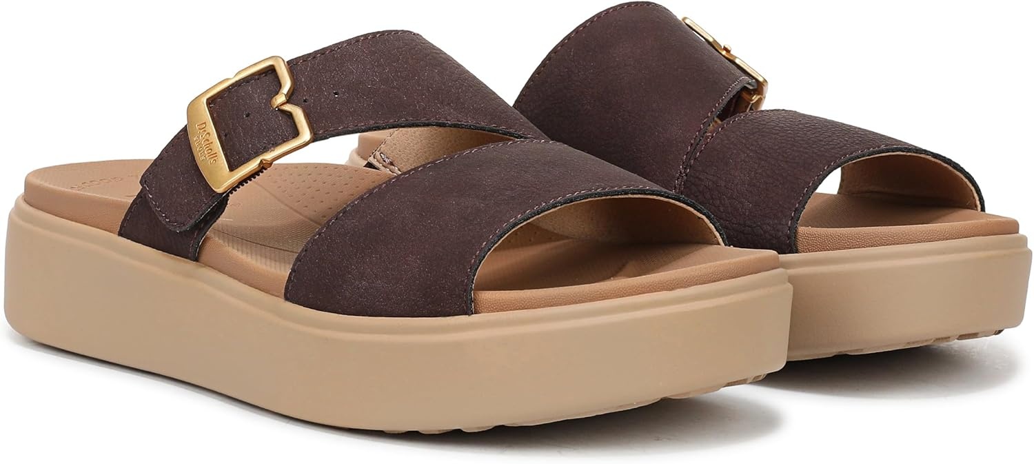 image:imageDr Scholls Madison Cloud SlidesDark Brown Smooth