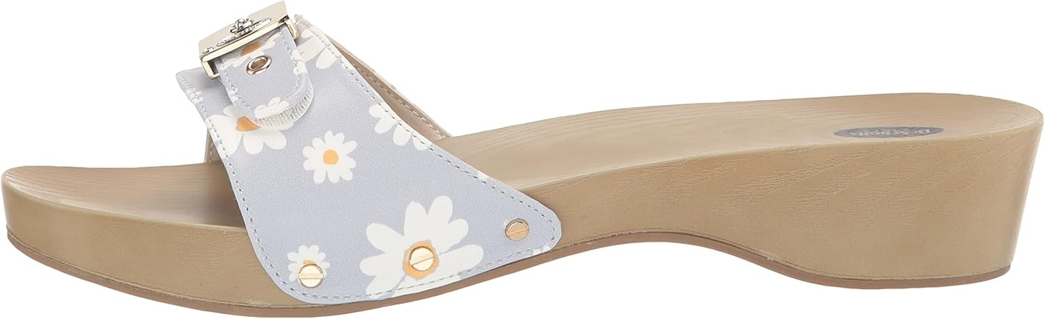 image:imageDr Scholls Shoes Womens Classic Sandal Faux Wood Slide SandalBlue Dawn Floral Print