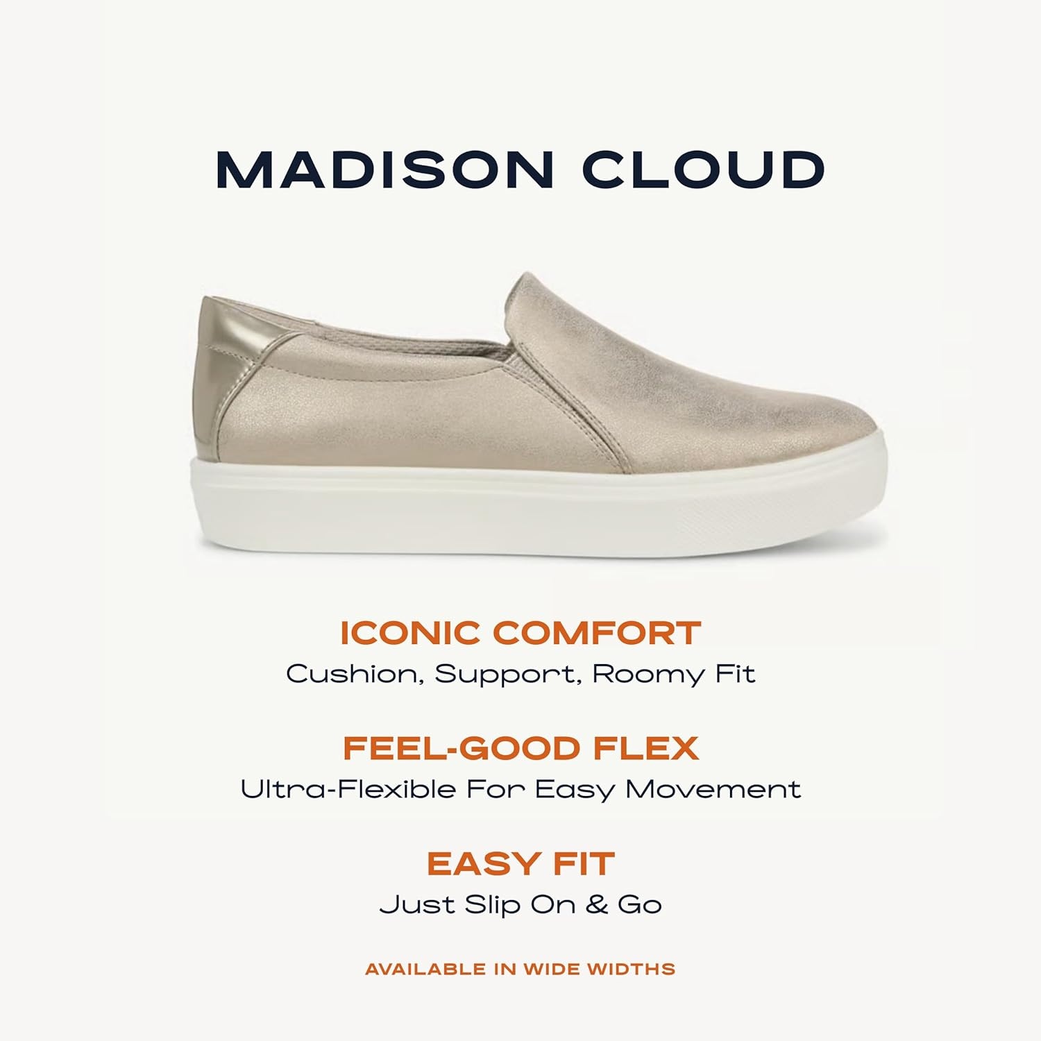 image:imageDr Scholls Shoes Womens Madison CloudLight Gold Smooth