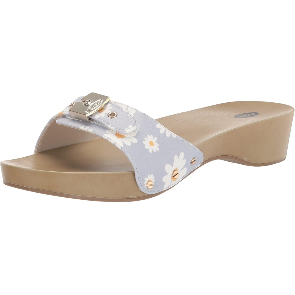 image:imageDr Scholls Shoes Womens Classic Sandal Faux Wood Slide SandalBlue Dawn Floral Print