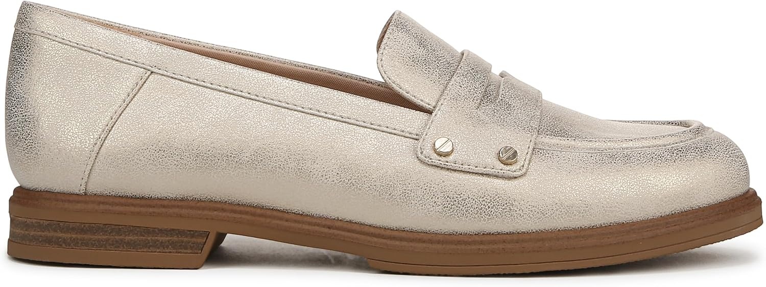 image:imageDr Scholls Hello Loafer LoaferMoc ShoesLight Gold Smooth