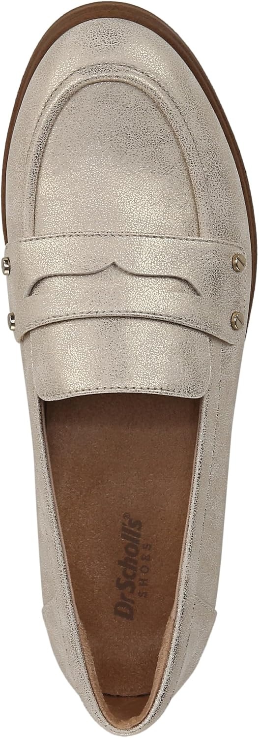 image:imageDr Scholls Hello Loafer LoaferMoc ShoesLight Gold Smooth
