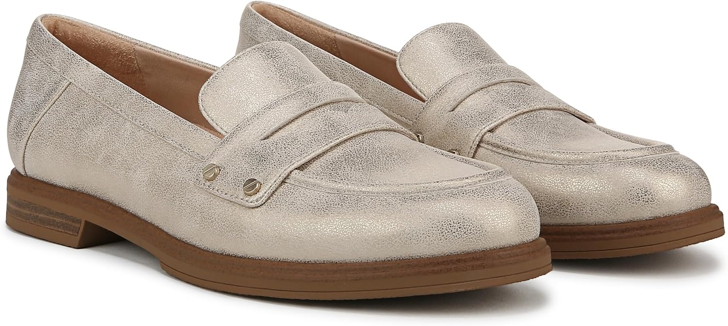image:imageDr Scholls Hello Loafer LoaferMoc ShoesLight Gold Smooth