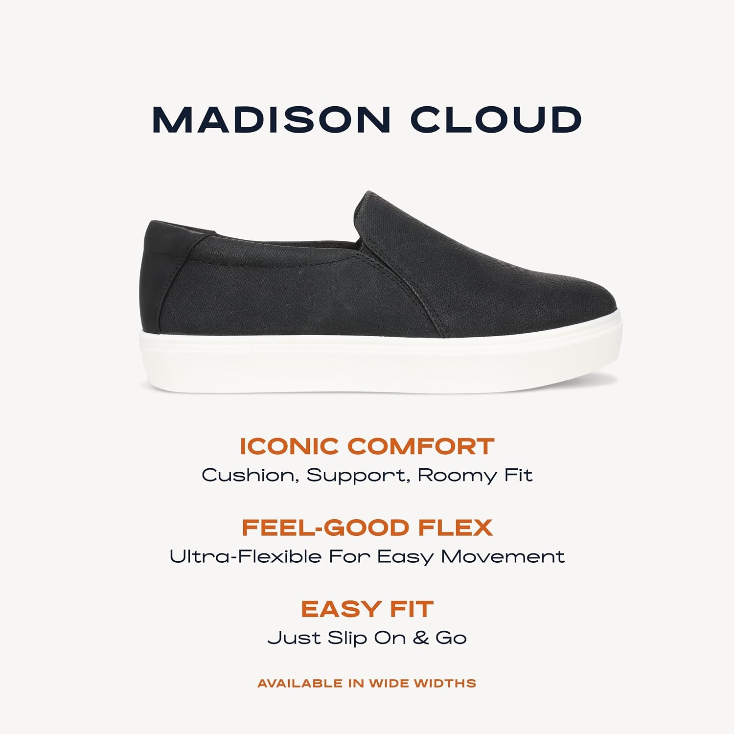 image:imageDr Scholls Shoes Womens Madison Cloud SneakerBlack Smooth