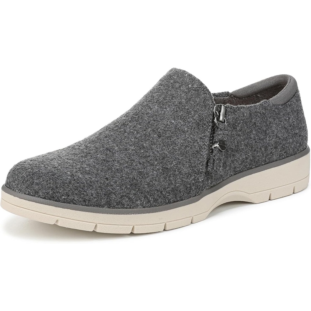 image:imageDr Scholls Nice Day Now LoaferMoc ShoesCharcoal Grey Wool