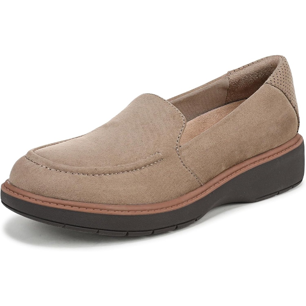 image:imageDr Scholls Calm Down LoafersMoc ShoesWoodsmoke Brown Microsuede
