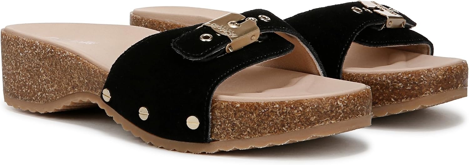 image:imageDr Scholls Original Flex Slide SandalsBlack Leather