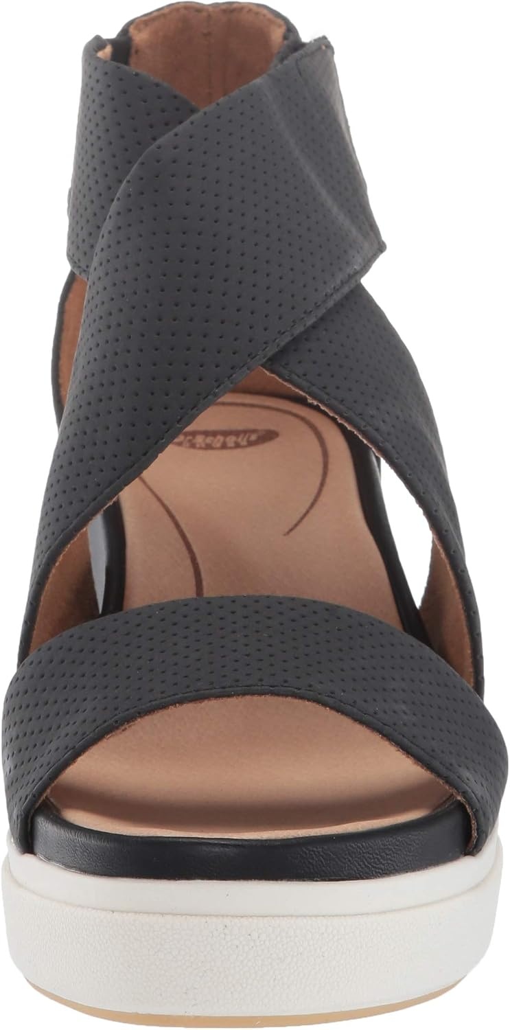 image:imageDr Scholls Shoes Womens Sheena Platform Wedge SandalBlack Smooth