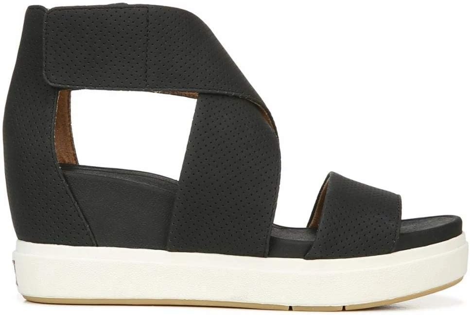 image:imageDr Scholls Shoes Womens Sheena Platform Wedge SandalBlack Smooth