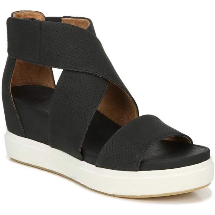 image:imageDr Scholls Shoes Womens Sheena Platform Wedge SandalBlack Smooth