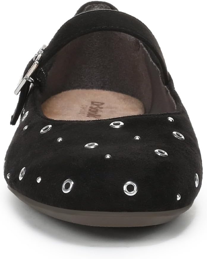 image:imageDr Scholls Wexley Jane Stud Mary Jane ShoesBlack Microfiber Stud