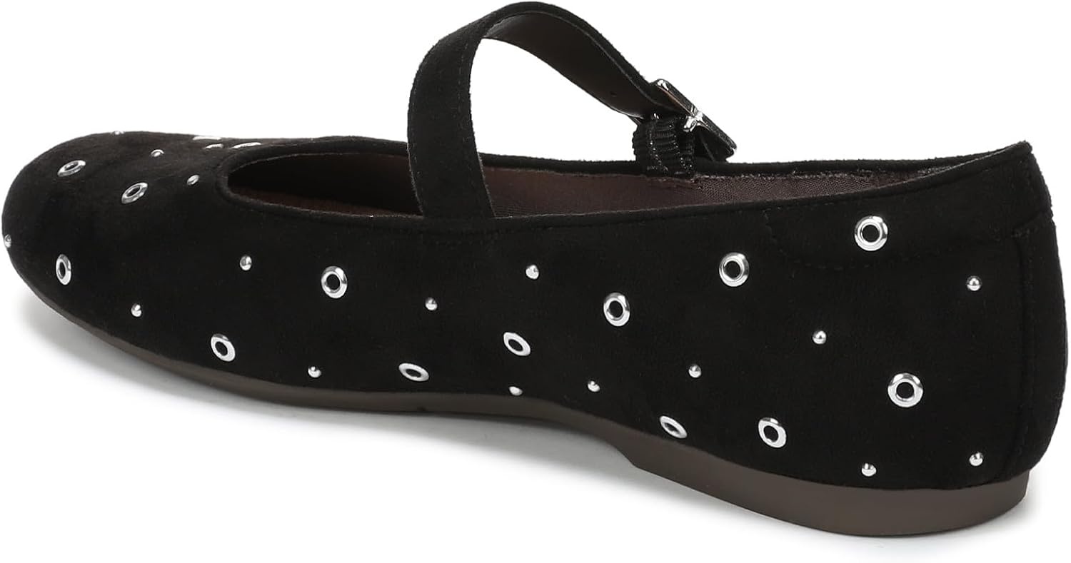 image:imageDr Scholls Wexley Jane Stud Mary Jane ShoesBlack Microfiber Stud
