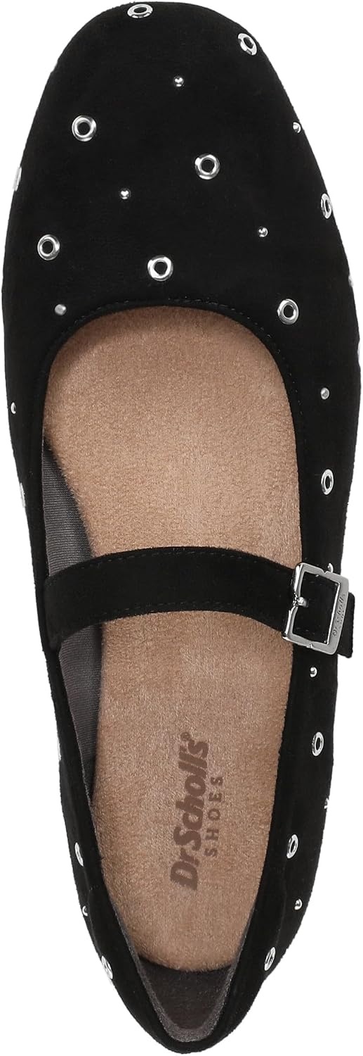 image:imageDr Scholls Wexley Jane Stud Mary Jane ShoesBlack Microfiber Stud