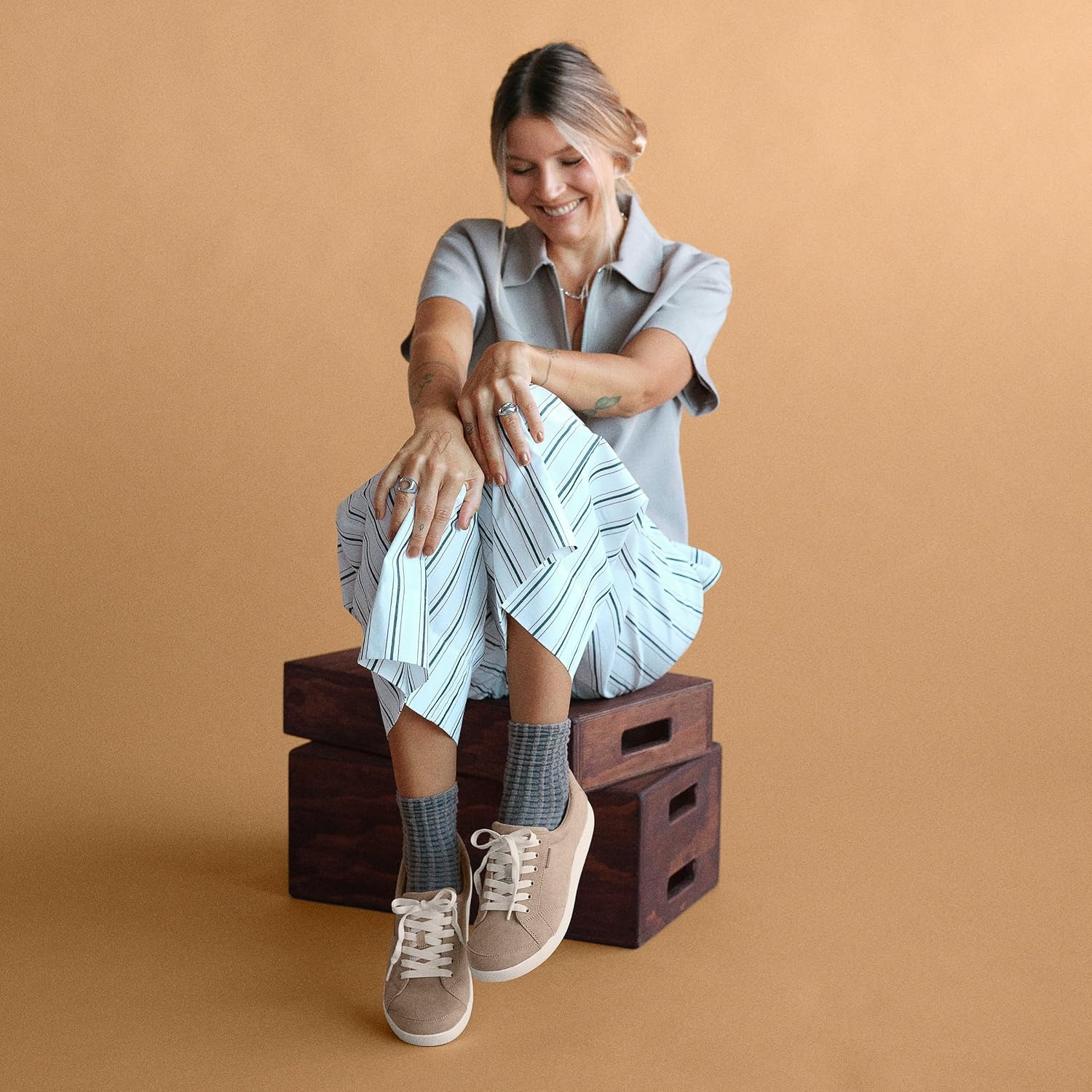 image:imageDr Scholls Be Bright Walking ShoesMetallic Oyster Grey