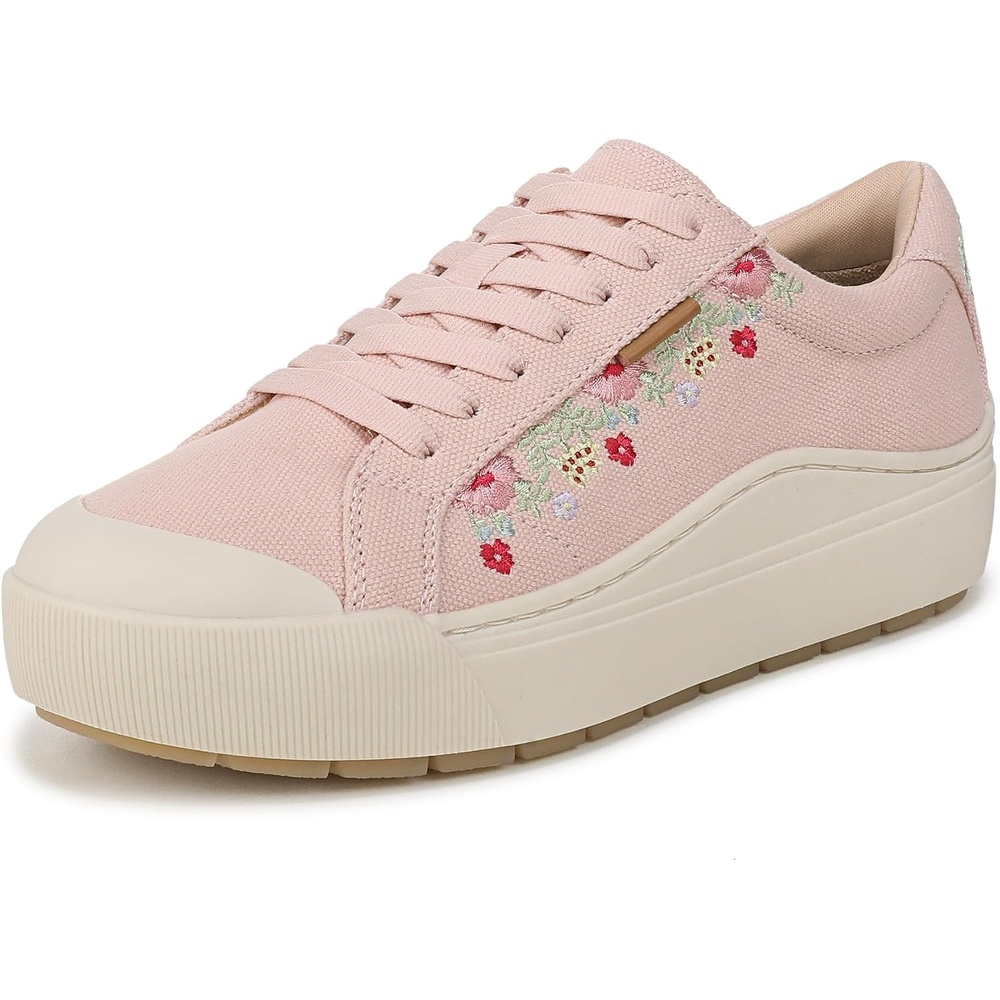 image:imageDrScholls Shoes Womens Time Off  Casual ShoesBlush Pink Floral Embroidery