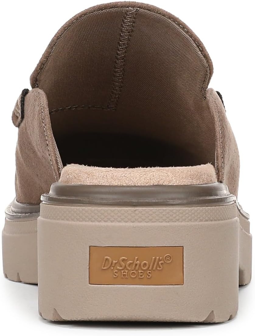 image:imageDr Scholls Bring It Clog MuleClog ShoesWoodsmoke Brown Microsuede