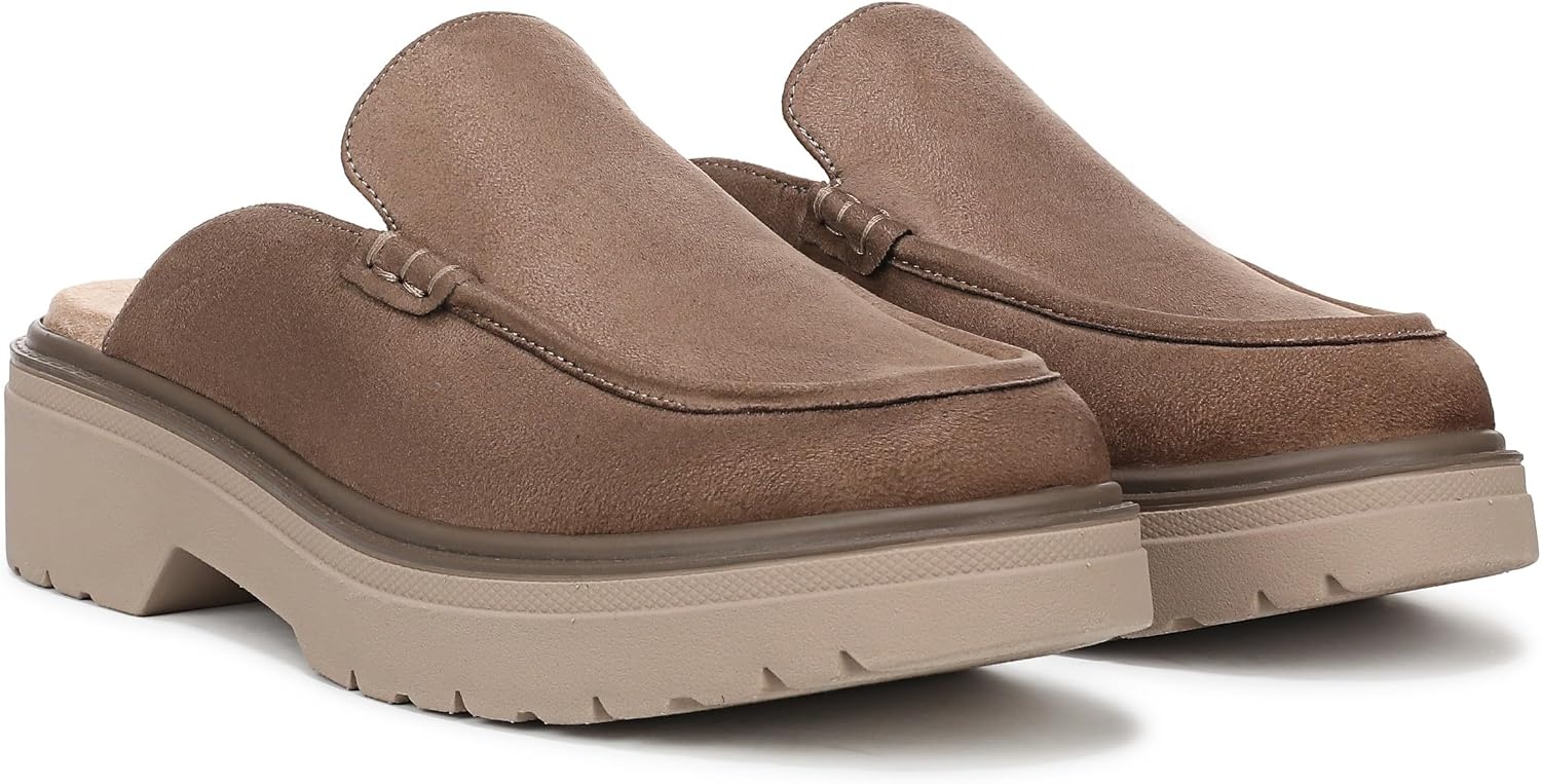 image:imageDr Scholls Bring It Clog MuleClog ShoesWoodsmoke Brown Microsuede