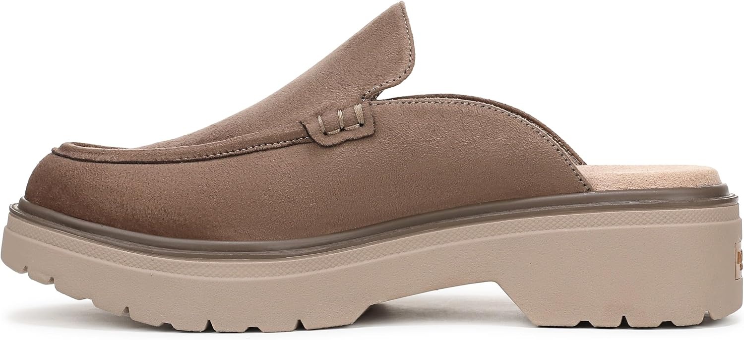 image:imageDr Scholls Bring It Clog MuleClog ShoesWoodsmoke Brown Microsuede