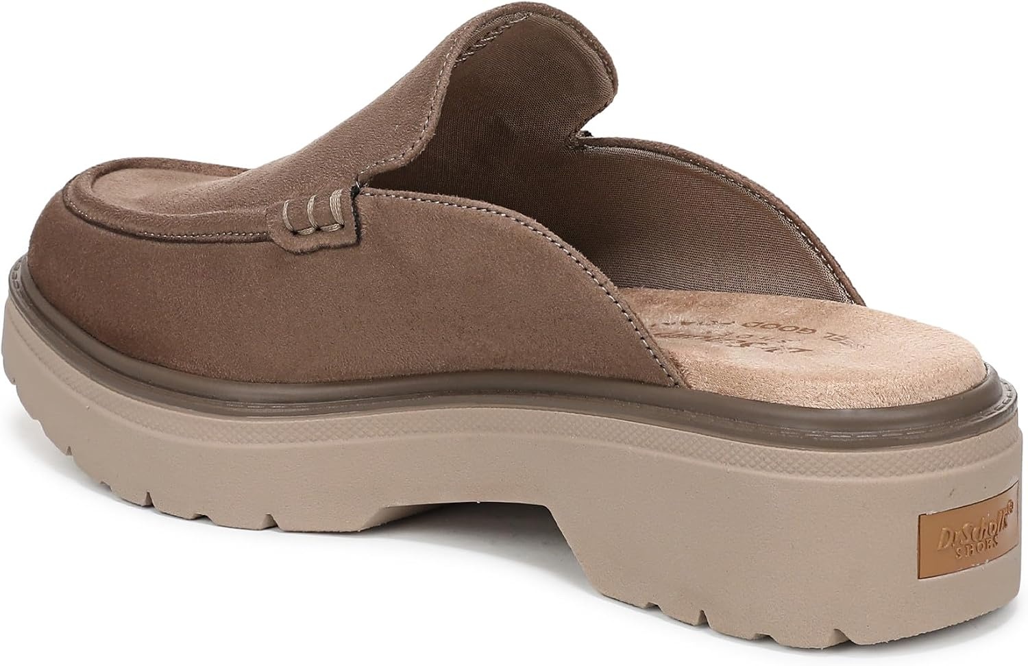 image:imageDr Scholls Bring It Clog MuleClog ShoesWoodsmoke Brown Microsuede