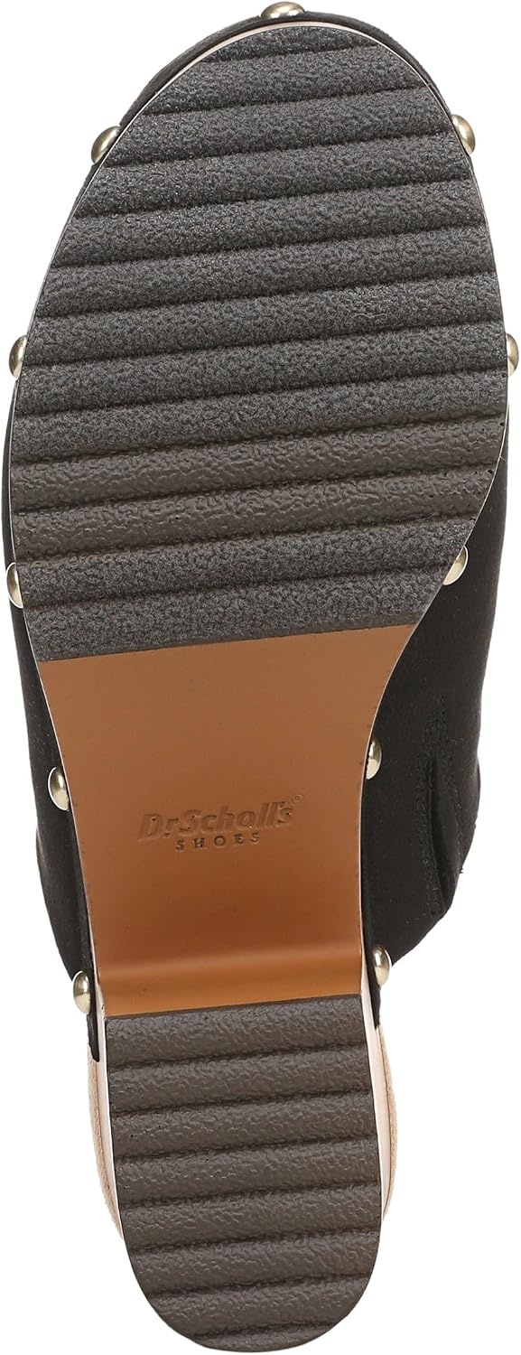 image:imageDr Scholls Classic Joy MuleClog ShoesBlack Microsuede
