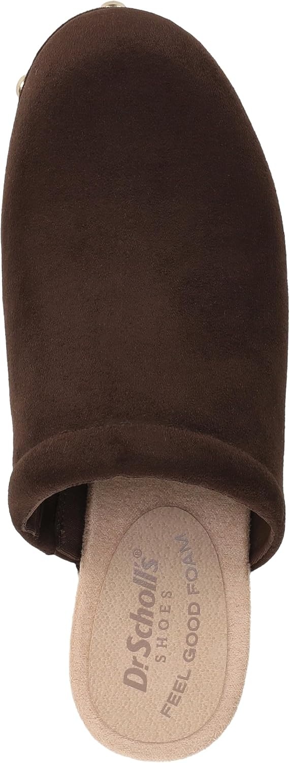 image:imageDr Scholls Classic Joy MuleClog ShoesDark Umber Microsuede