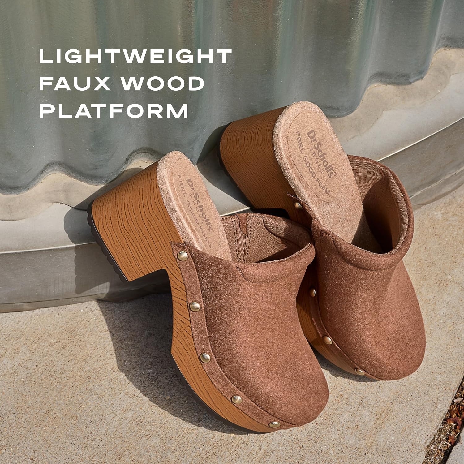 image:imageDr Scholls Classic Joy MuleClog ShoesDark Umber Microsuede