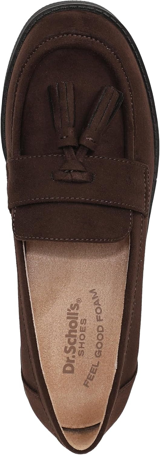 image:imageDr Scholls Dazzle LoaferMoc ShoesDark Umber Brown Microsuede